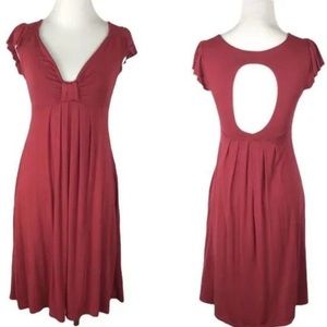 Kimchi Blue Keyhole Open Back Midi Dress Size XS